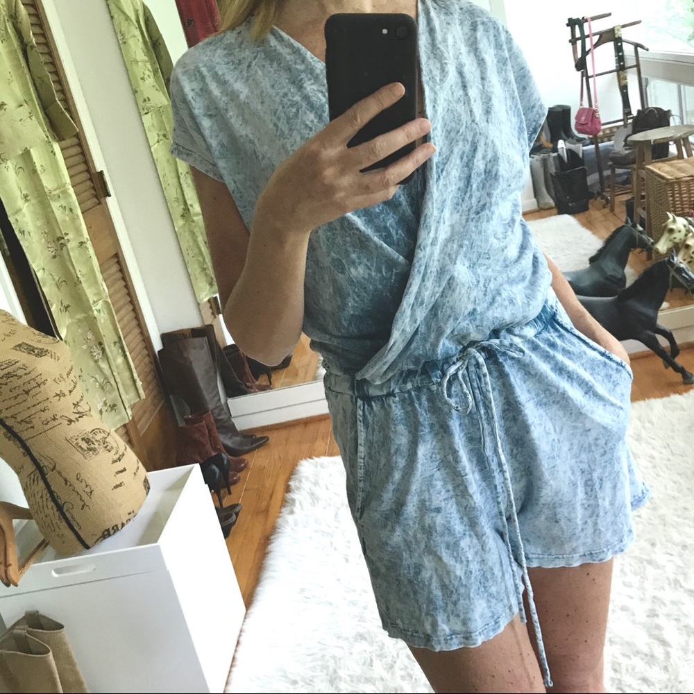 Michael Stars Pixie Crossover Distressed Romper - image 4